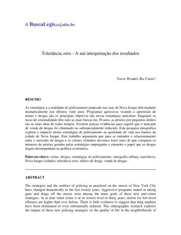 Tolerância zero - A má interpretação dos resultados - BuscaLegis