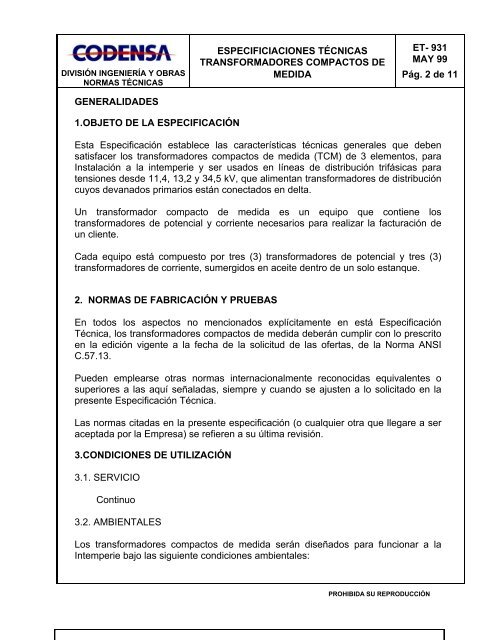 ESPECIFICACIONES TÉCNICAS DE RECONECTADORES PARA ...