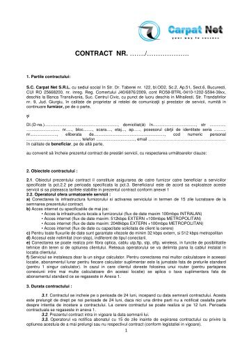 Draft contract clienti Carpat Net Srl - Home Carpat Net