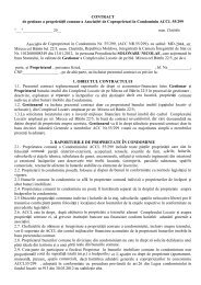 Contract de gestiune a proprietatii comune a ACCL - Casa Noastra