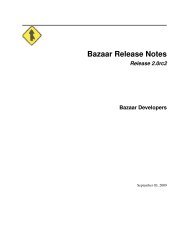 BZR 2.0RC2 - Bazaar Documentation - Canonical