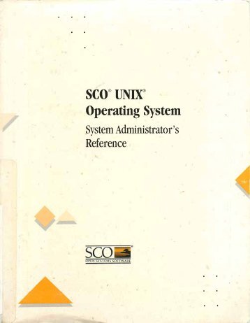 SCO Unix System Administrators Reference 324c - Tenox.tc