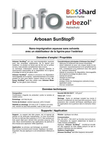 Arbosan SunStop® - Valcolor SA