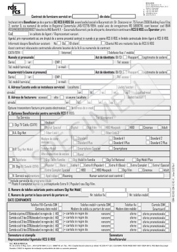 Contract servicii - Rcs-Rds