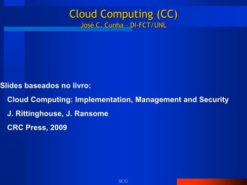 Cloud Computing (CC) - Arquitectura de Sistemas Computacionais