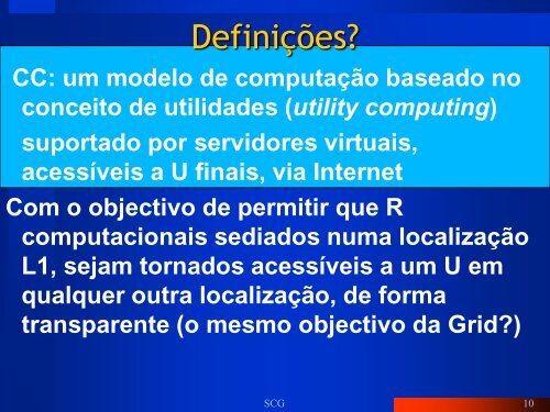 Cloud Computing (CC) - Arquitectura de Sistemas Computacionais