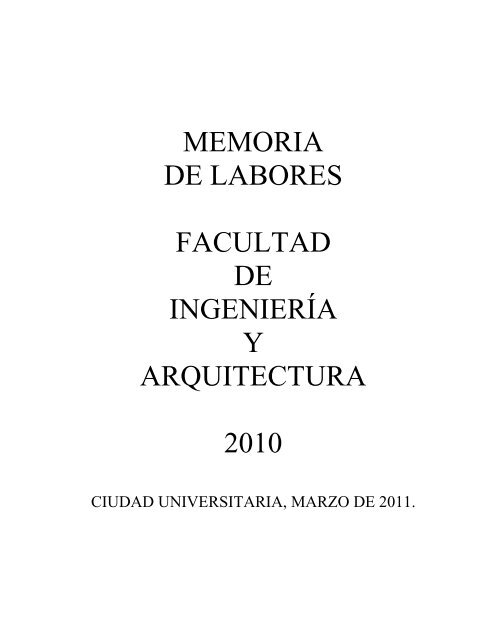 Memoria De Labores Facultad De Ingenieria Universidad De El