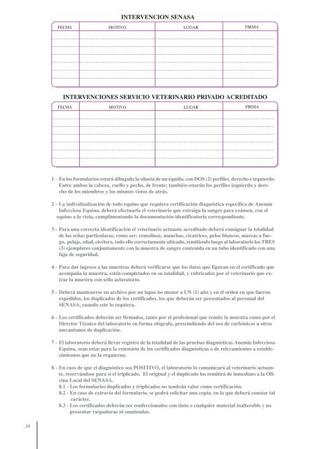 Normativas para Anemia Infecciosa Equina