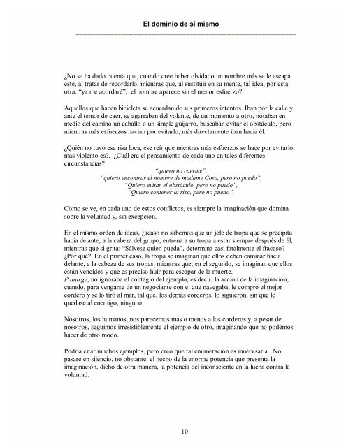 El dominio de sí mismo. Emile Coue - Fundacion Alpe Acondroplasia