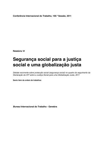 Segurança social para a justiça social e uma globalização justa