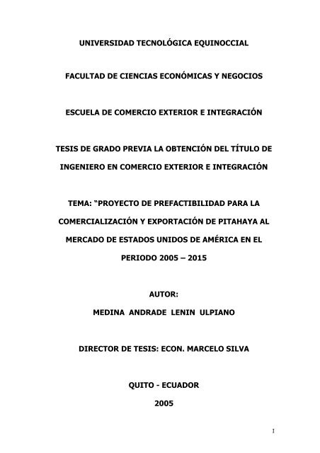 universidad tecnológica equinoccial facultad de ciencias