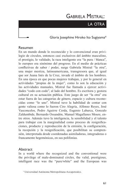 Gabriela Mistral Si Necesitas Algun Libro Aqui Lo Tienes