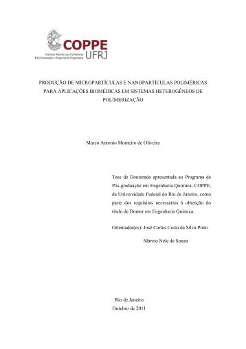 produção de micropartículas e nanopartículas poliméricas ... - UFRJ