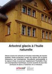 Arbotrol glacis à l'huile naturelle