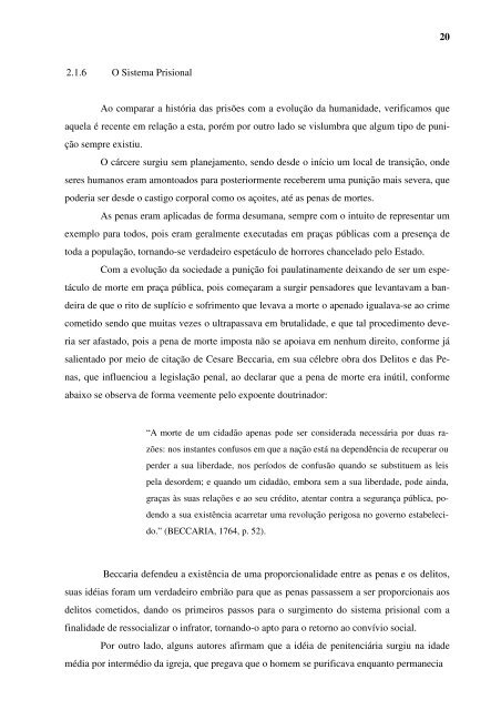 O SISTEMA PRISIONAL E A LEI DE EXECUÇÃO ... - Monografias.com