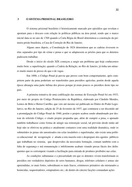 O SISTEMA PRISIONAL E A LEI DE EXECUÇÃO ... - Monografias.com