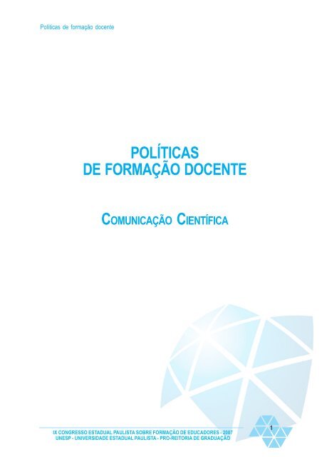 POLÍTICAS DE FORMAÇÃO DOCENTE - Unesp