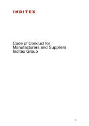 Code of Conduct for Manufacturers and Suppliers Inditex Group