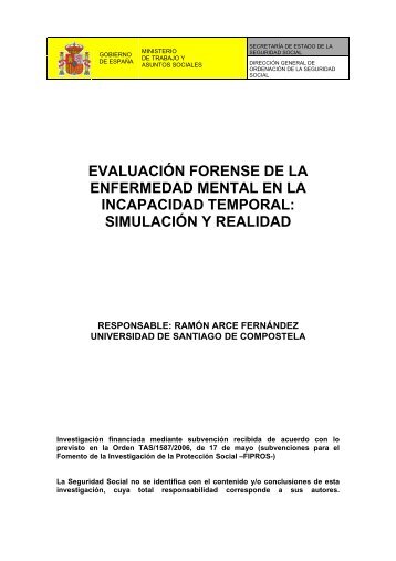 evaluación forense de la enfermedad mental en ... - Seguridad Social