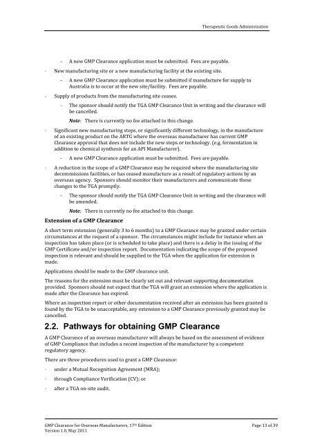 Guidance on the GMP clearance of overseas medicine manufacturers