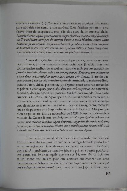 Umberto Eco e O Nome da Rosa - Portal da História do Ceará