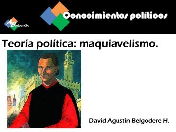 Teoría política: maquiavelismo. - mexico diplomatico