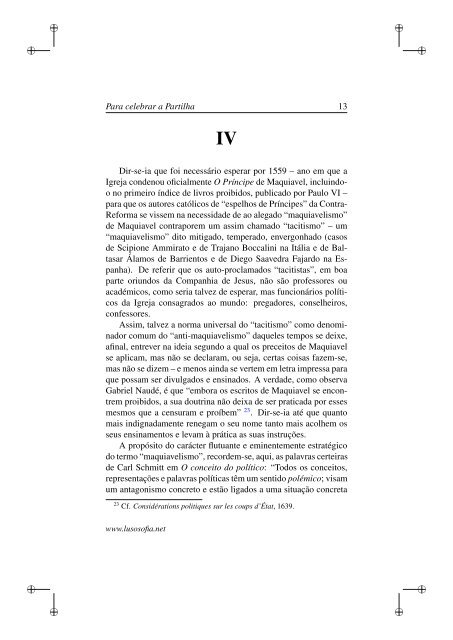 O Príncipe, o Conselho de Estado e o Conselheiro na ... - LusoSofia