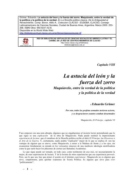 La Astucia Del León Y La Fuerza Del Zorro - 