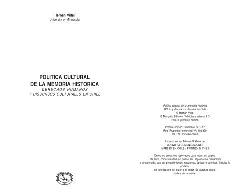 Política cultural de la memoria histórica - Institute for the Study of ...