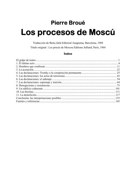 Los procesos de Moscú - Marxistarkiv