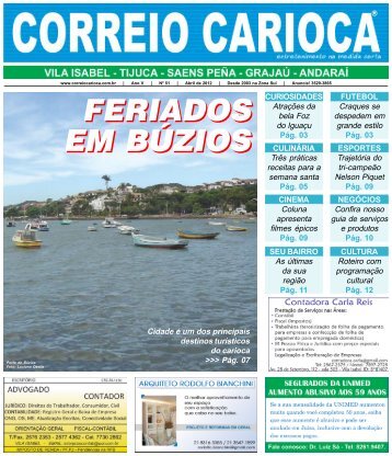 edição #51 - abr 2012 Feriados Em Búzios - correio carioca