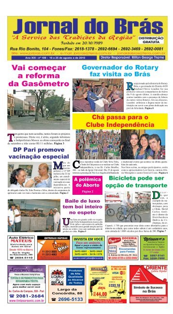 Edição 189 - Jornal do Brás