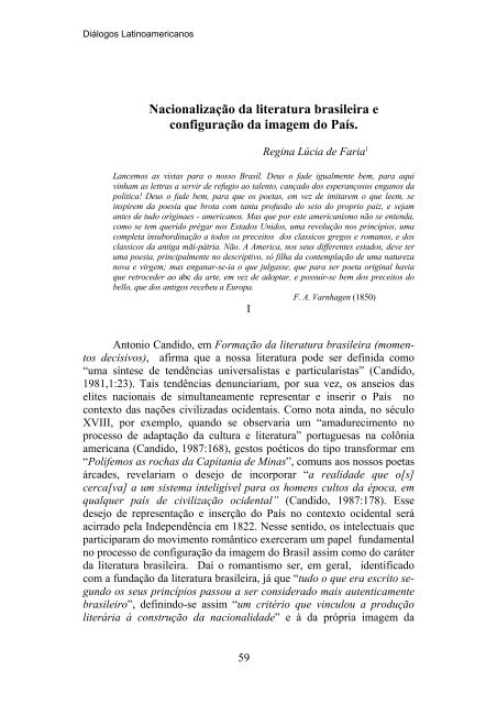 Literatura brasileira e a expressão de nacionalidade