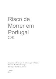 Risco de Morrer em Portugal - Direcção-Geral da Saúde