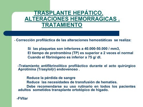 Alteraciones complejas de la hemostasia en las hepatopatías