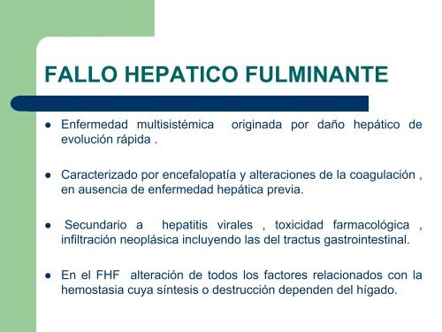 Alteraciones complejas de la hemostasia en las hepatopatías