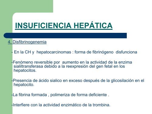 Alteraciones complejas de la hemostasia en las hepatopatías