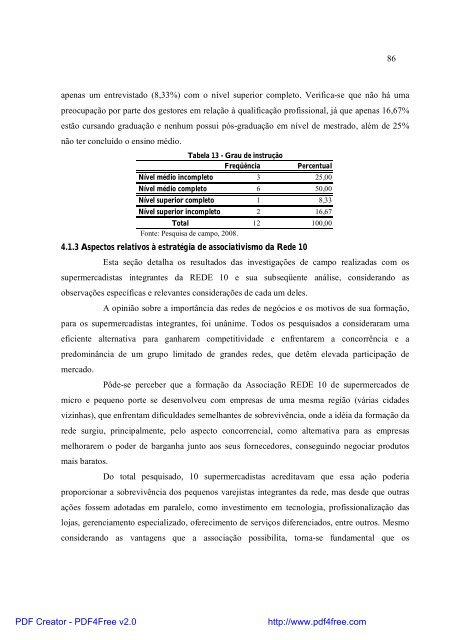 O ASSOCIATIVISMO NO SETOR SUPERMERCADISTA - UnP