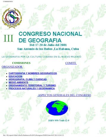 comisiones comite organizador aspectos generales del congreso
