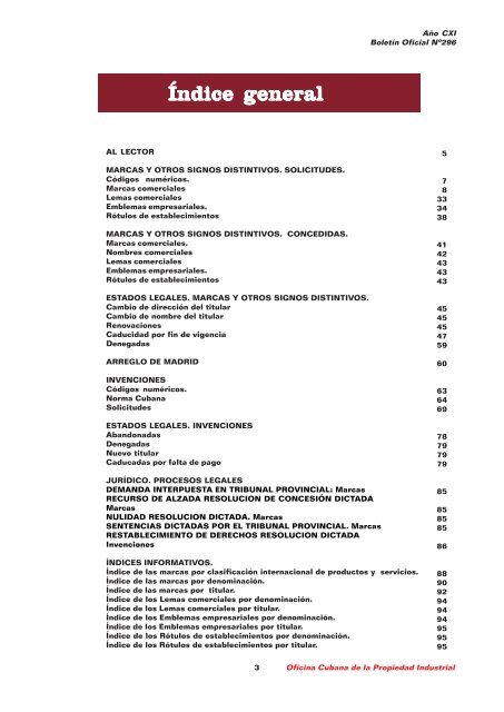 boletin 296.1pmd - Oficina Cubana de la Propiedad Industrial