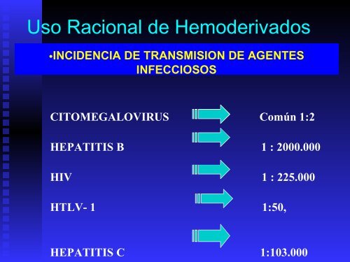 USO RACIONAL DE SANGRE Y HEMOCOMPONENTES