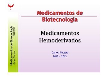 Medicamentos Hemoderivados - ensino.uevora.pt