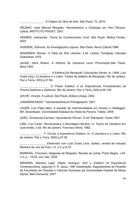 a nova hermenêutica e teoria da recepção em jauss e ricoeur