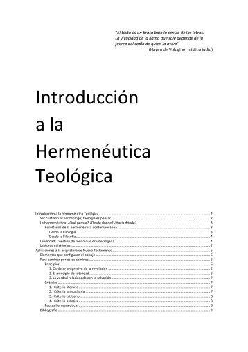 hermenéutica teológica NT - Salesianos Madrid