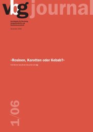 «Rosinen, Karotten oder Kebab?» - Vereinigung für Beratung ...