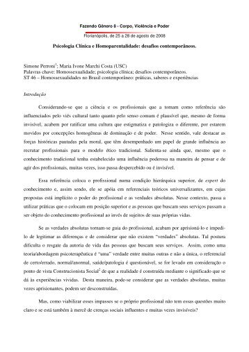 Psicologia Clínica e Homoparentalidade: desafios contemporâneos ...