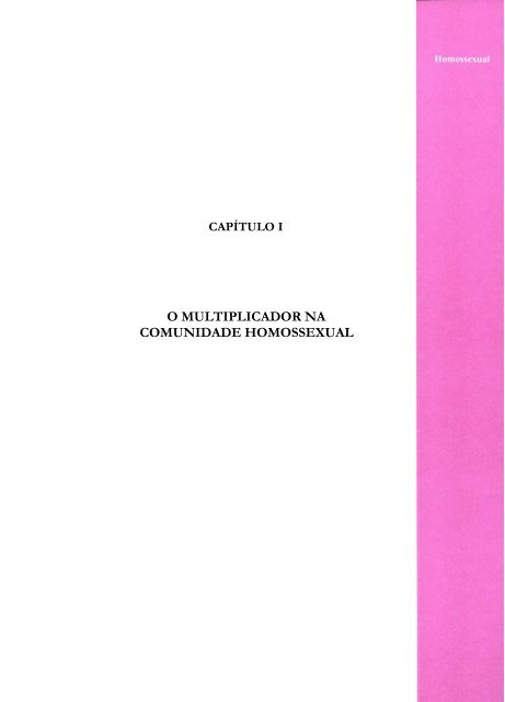 Manual do Multiplicador - Homossexual. - BVS Ministério da Saúde