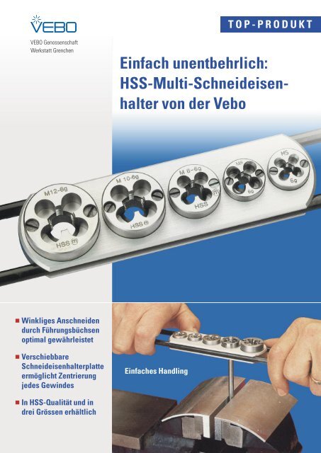 HSS-Multi-Schneideisen- halter von der Vebo - Vebo Grenchen