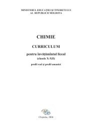 Chimie _Curriculum - Ministerul Educatiei al Republicii Moldova