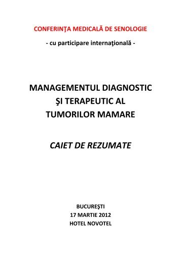 managementul diagnostic şi terapeutic al tumorilor ... - Gynecoland